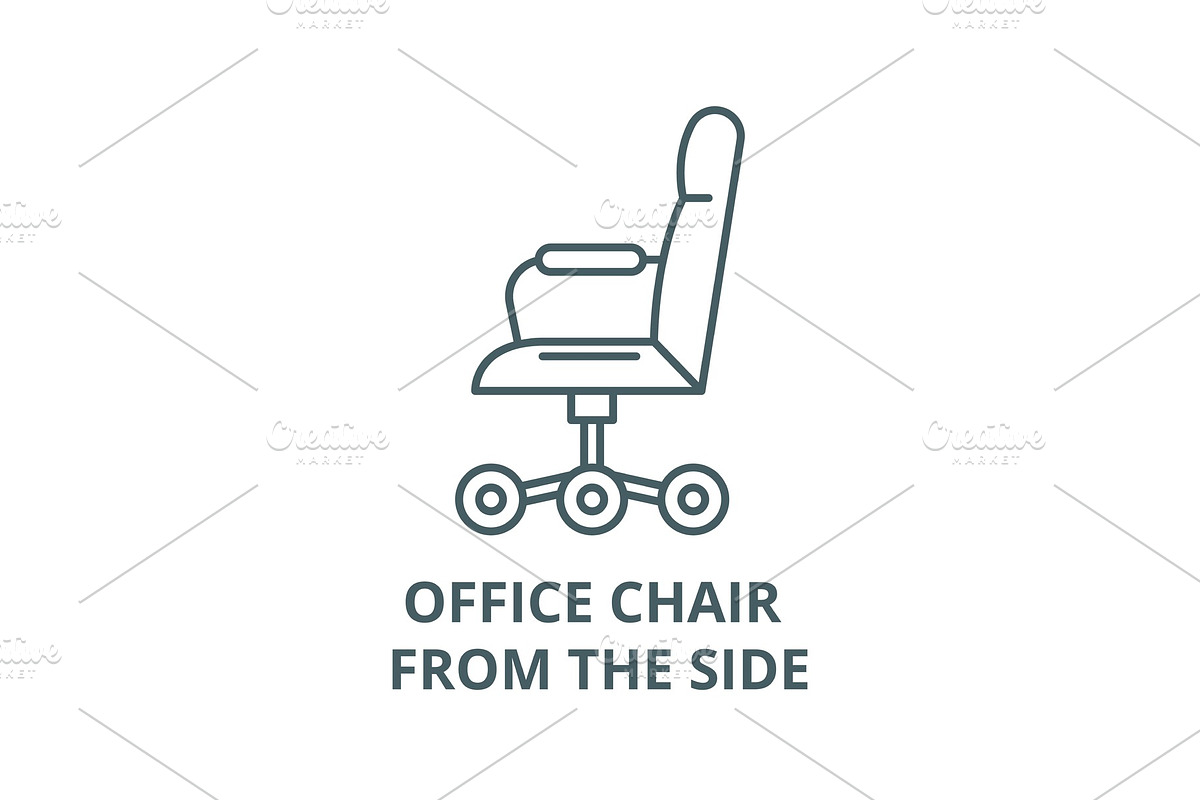 Office chair from the side vector in Objects - product preview 8