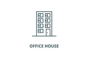 Office house vector line icon
