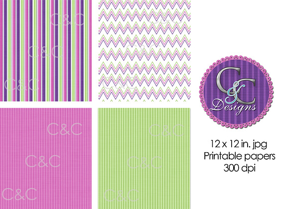 18 Grape & Bubblegum Digital Papers in Objects - product preview 1