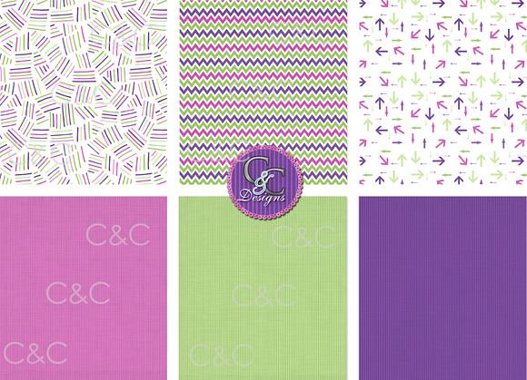 18 Grape & Bubblegum Digital Papers in Objects - product preview 4