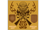 Special unit military patch - vector