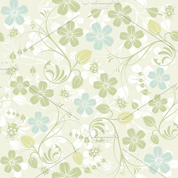 Flower Seamless Patterns in Patterns - product preview 1