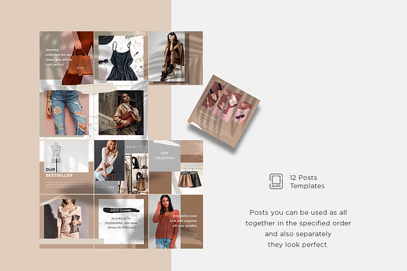 Instagram Template Pack - Beatrice in Instagram Templates - product preview 5