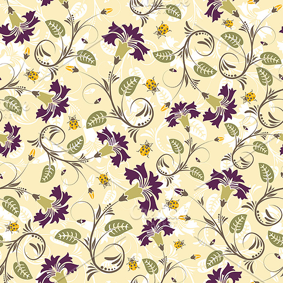 Flower Seamless Patterns in Patterns - product preview 4