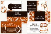 Set of 6 beer cards for pub