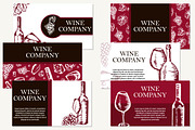 Set of 6 wine cards for restaurant