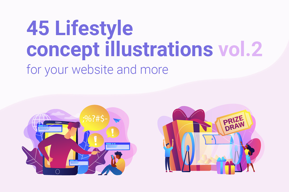 Lifestyle concept illustrations in UI Kits and Libraries - product preview 8