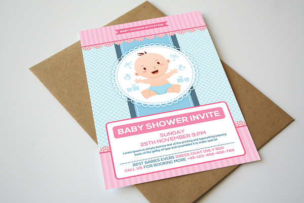 Baby Shower Card Psd