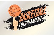 Basketball tournament banner, flyer