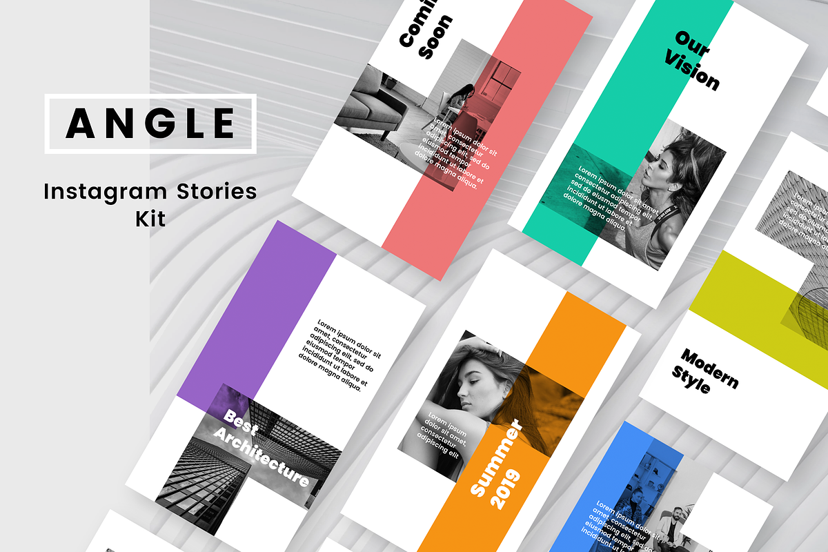 Angle Instagram Stories Kit in Instagram Templates - product preview 8