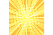 yellow pop art background rays