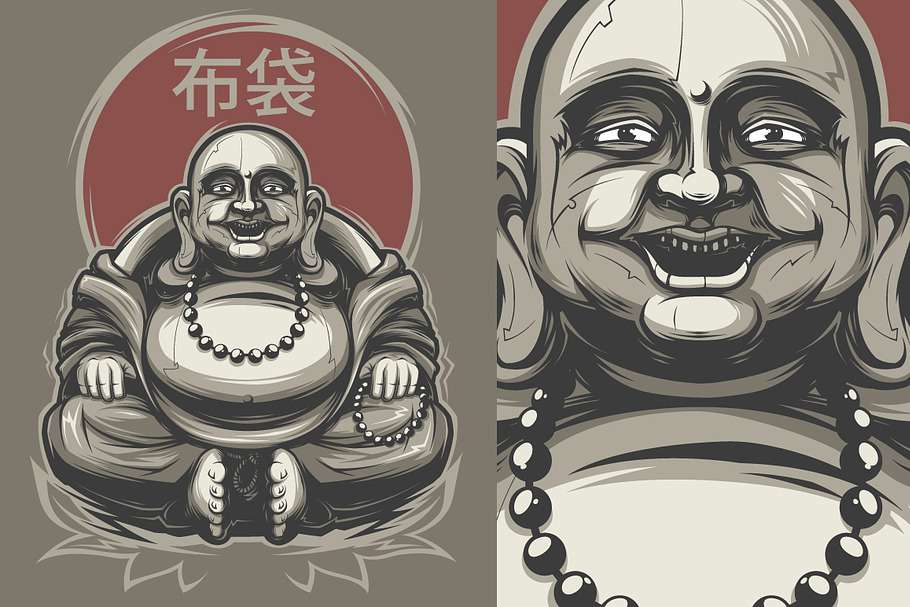 Laughing Buddha in Illustrations - product preview 8