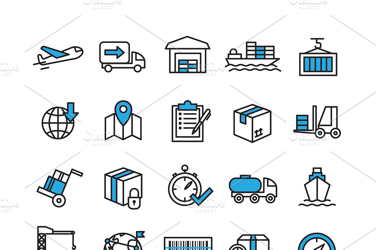 Logistics and delivery concept icons in Icons - product preview 8