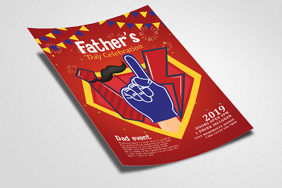 Super Dad Father Day Flyer Templates in Flyer Templates - product preview 1