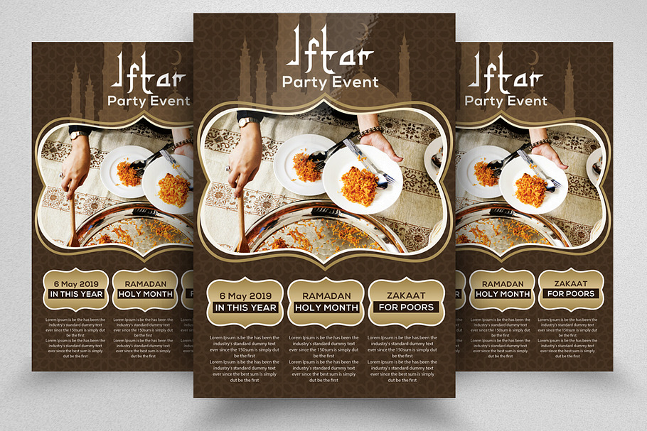 Ramadan kareem Iftar Party Flyers in Flyer Templates - product preview 8