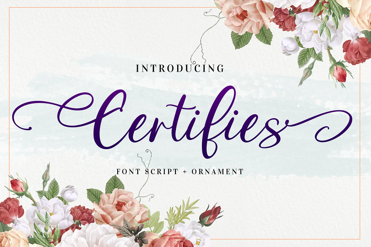 Certifies Font Script in Script Fonts - product preview 8