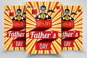 Father's Day Discount Flyer Template