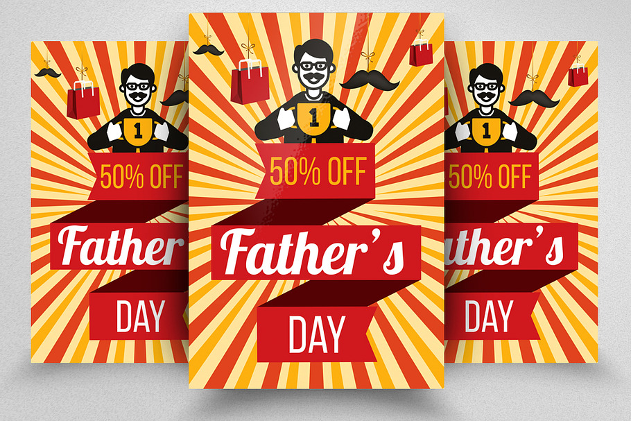 Father's Day Discount Flyer Template