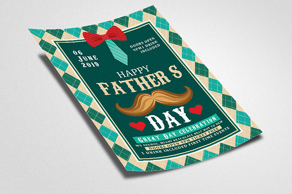 Vintage Father's Day Flyer Template in Flyer Templates - product preview 1