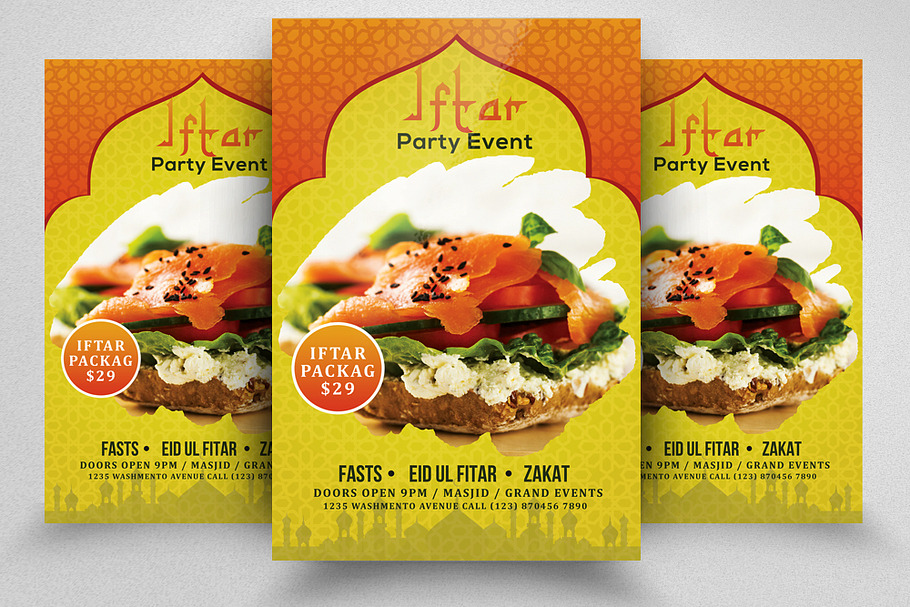 Iftar Food Discount Flyer Templates in Flyer Templates - product preview 8