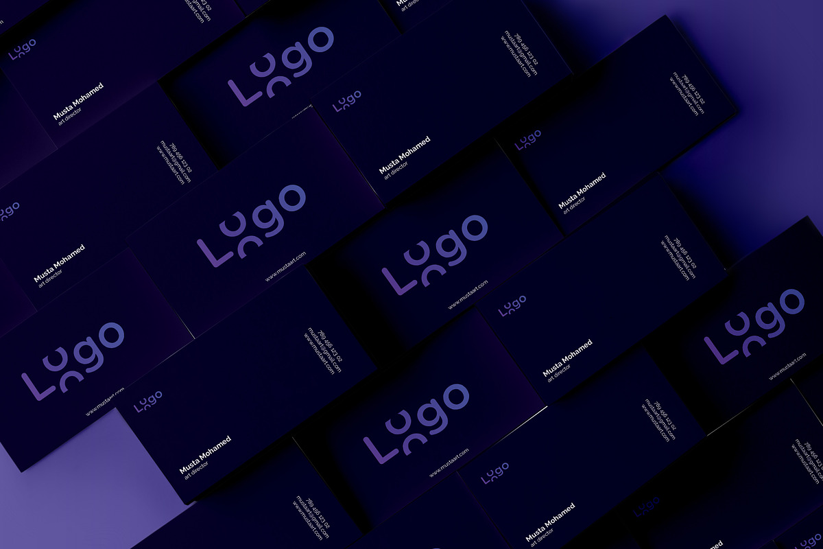 Purple Business Card in Business Card Templates - product preview 8