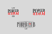 Poker, casino vector logo set