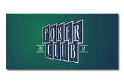 Poker club vector icon, logo