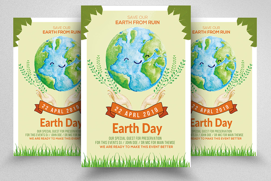 Save Our Planet Day Flyer Template in Flyer Templates - product preview 8