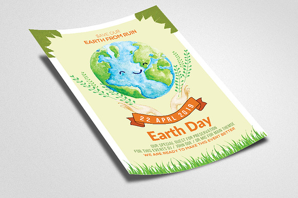 Save Our Planet Day Flyer Template in Flyer Templates - product preview 1