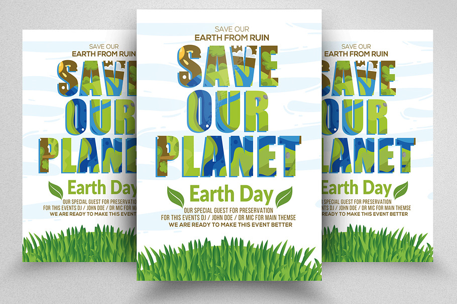 Happy Earth Day Flyer Template in Flyer Templates - product preview 8
