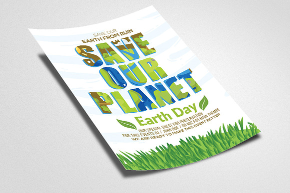 Happy Earth Day Flyer Template in Flyer Templates - product preview 1