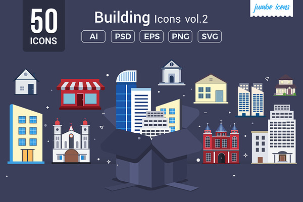 Buildings Vector Icons V2