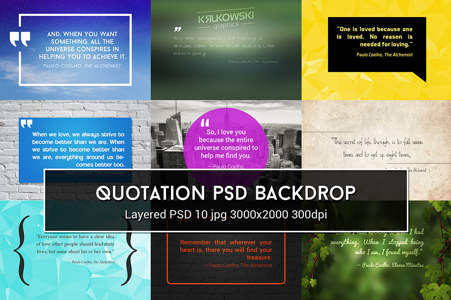 Quotation PSD Backdrop in Textures - product preview 8