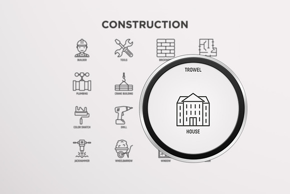 Construction | 16 Thin Line Icons in Construction Icons - product preview 9
