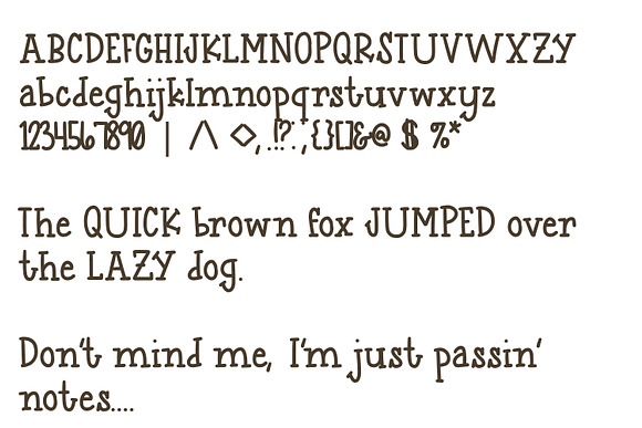 Passing Notes in Serif Fonts - product preview 2