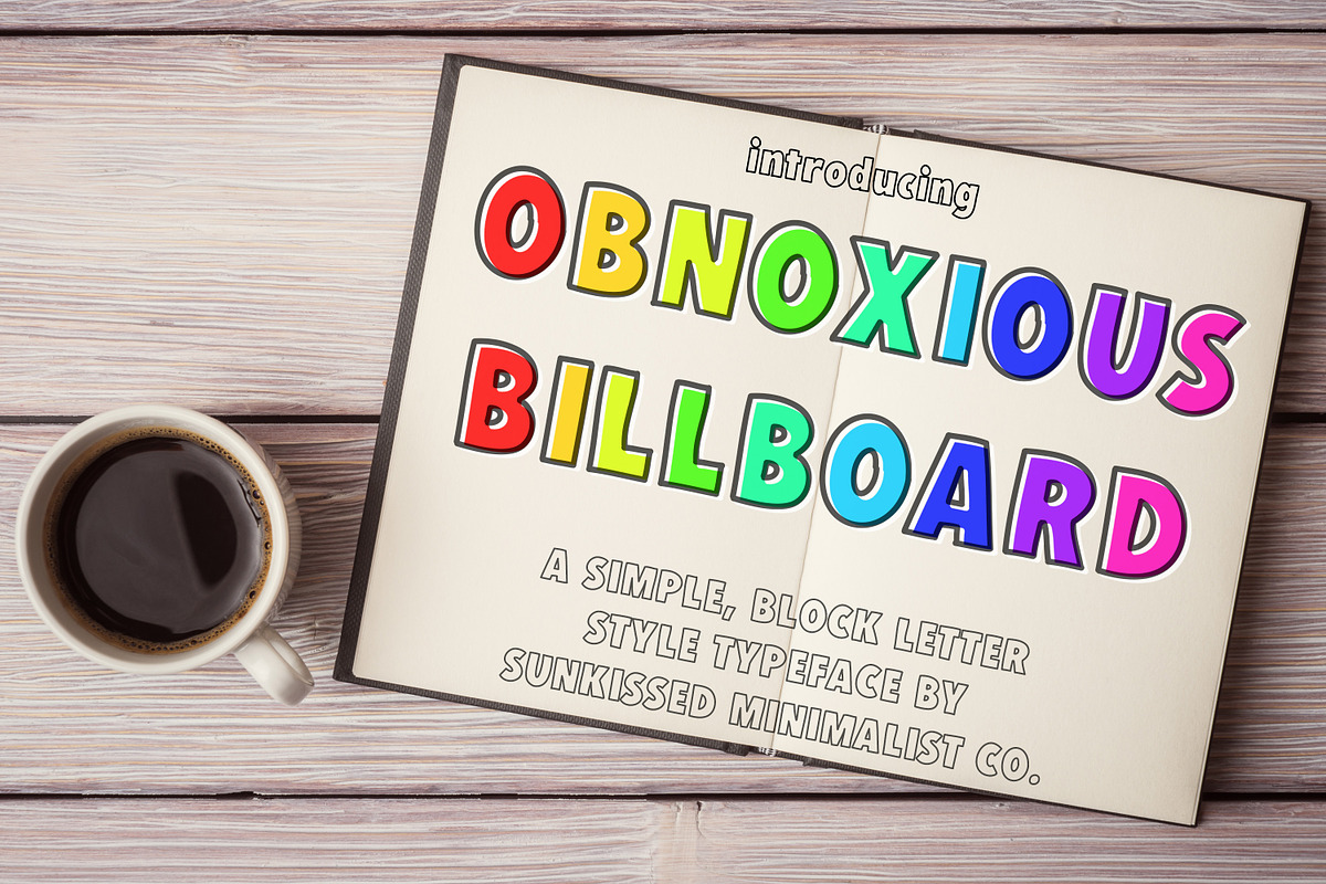 Obnoxious Billboard in Display Fonts - product preview 8