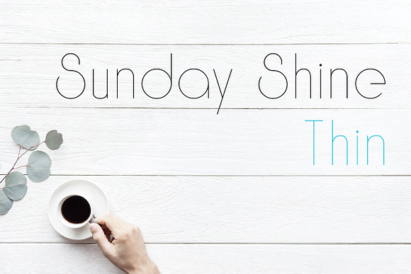 Sunday Shine - Thin in Sans-Serif Fonts - product preview 3