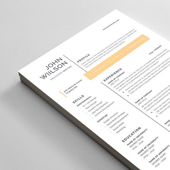 Resume/CV in Resume Templates - product preview 4