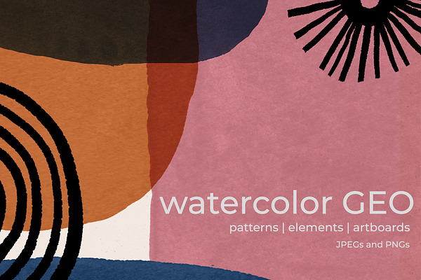 Watercolor Geo Collection
