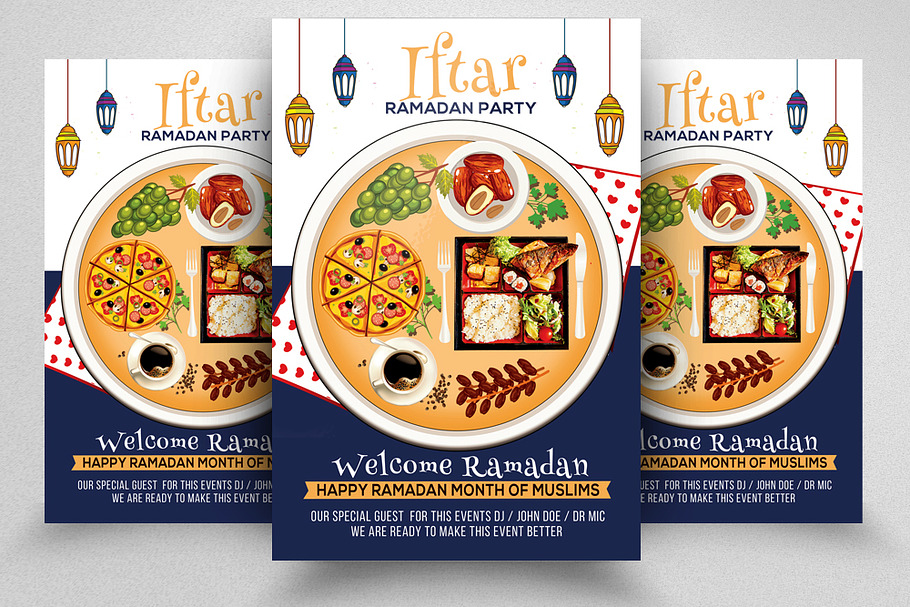 Iftar Ramadan Party Flyer Templates