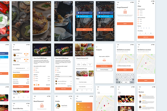 Mydonose Food Delivery UI Kit in UI Kits and Libraries - product preview 4
