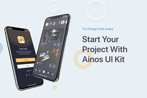 Ainos Social App UI/UX Kit in UI Kits and Libraries - product preview 2