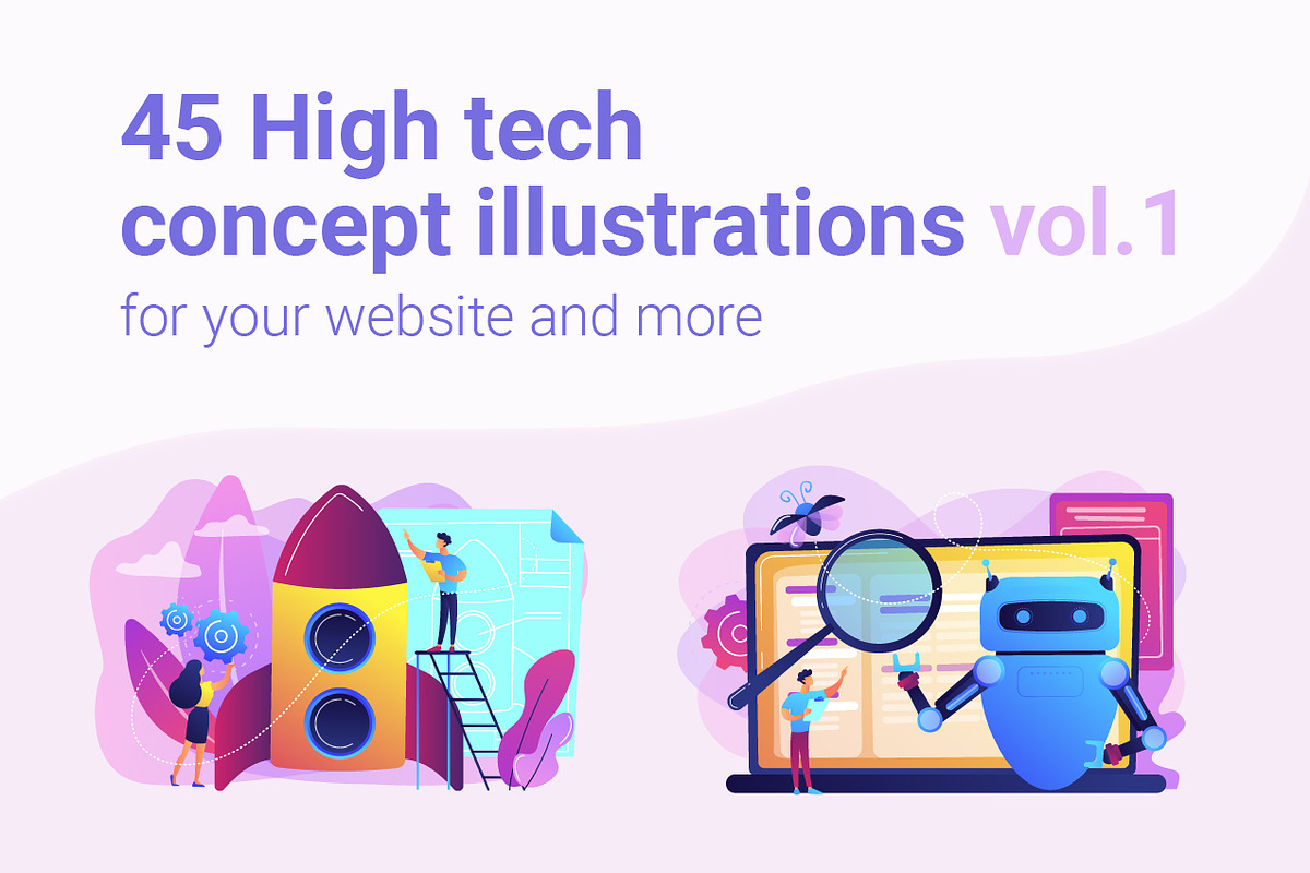 High tech concept illustrations in Web Elements - product preview 8