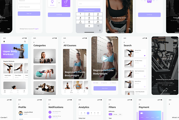 Run&Fit Fitness App UI Kit in UI Kits and Libraries - product preview 5