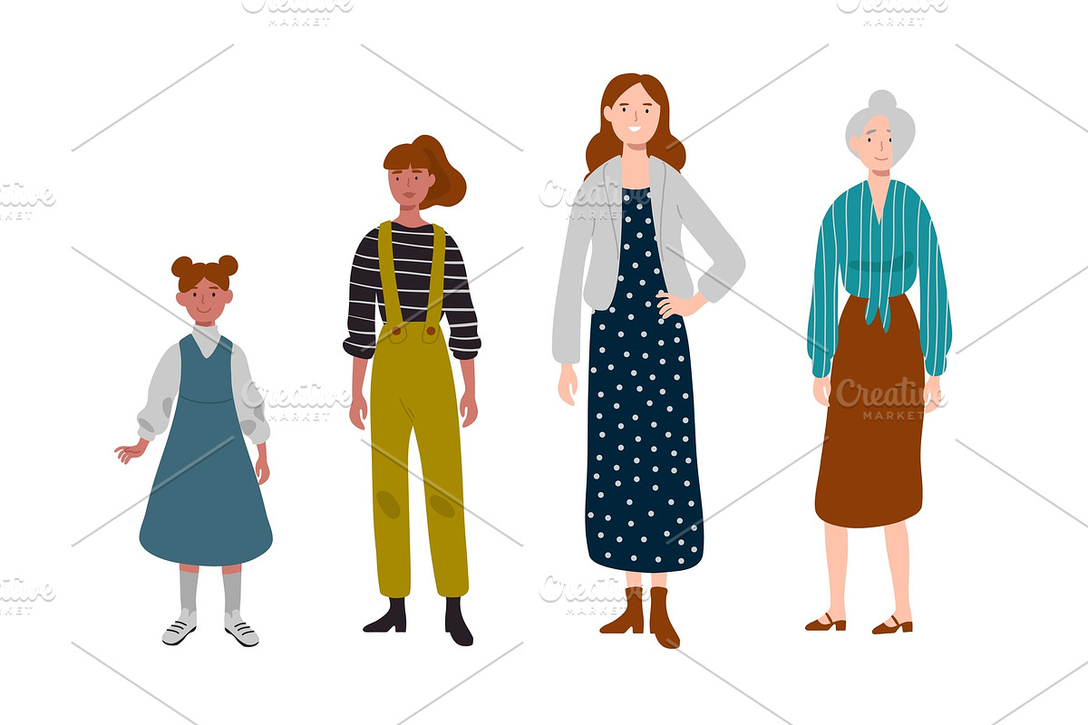 Women. Different ages. Generation of in Illustrations - product preview 8