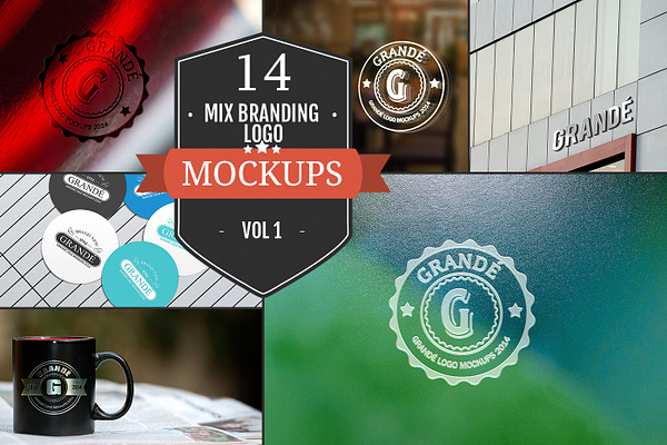 Mix Branding Logo Mockups Vol. 1