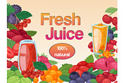 Fresh juice from berries banner