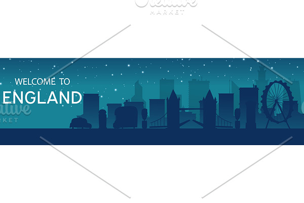 Welcome to England banner vector