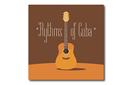 Cuban acoustic guitar vector