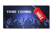 Store closing sale vector